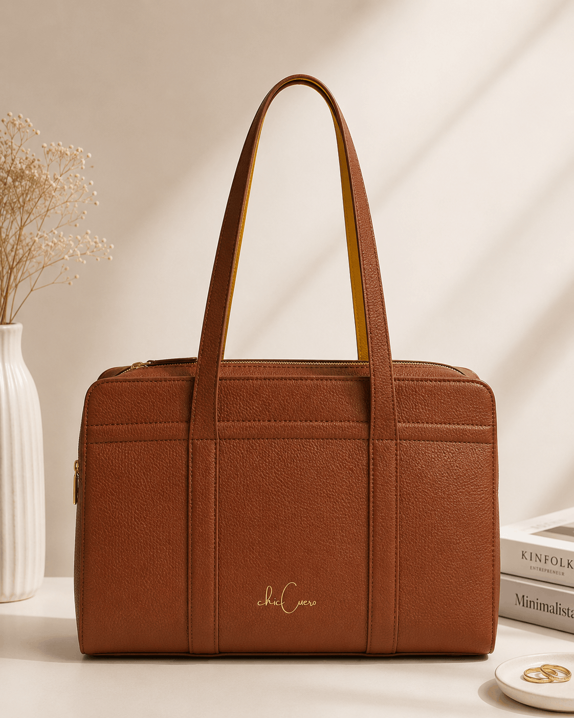 ChicCuero Zariya Office Tote - Tan