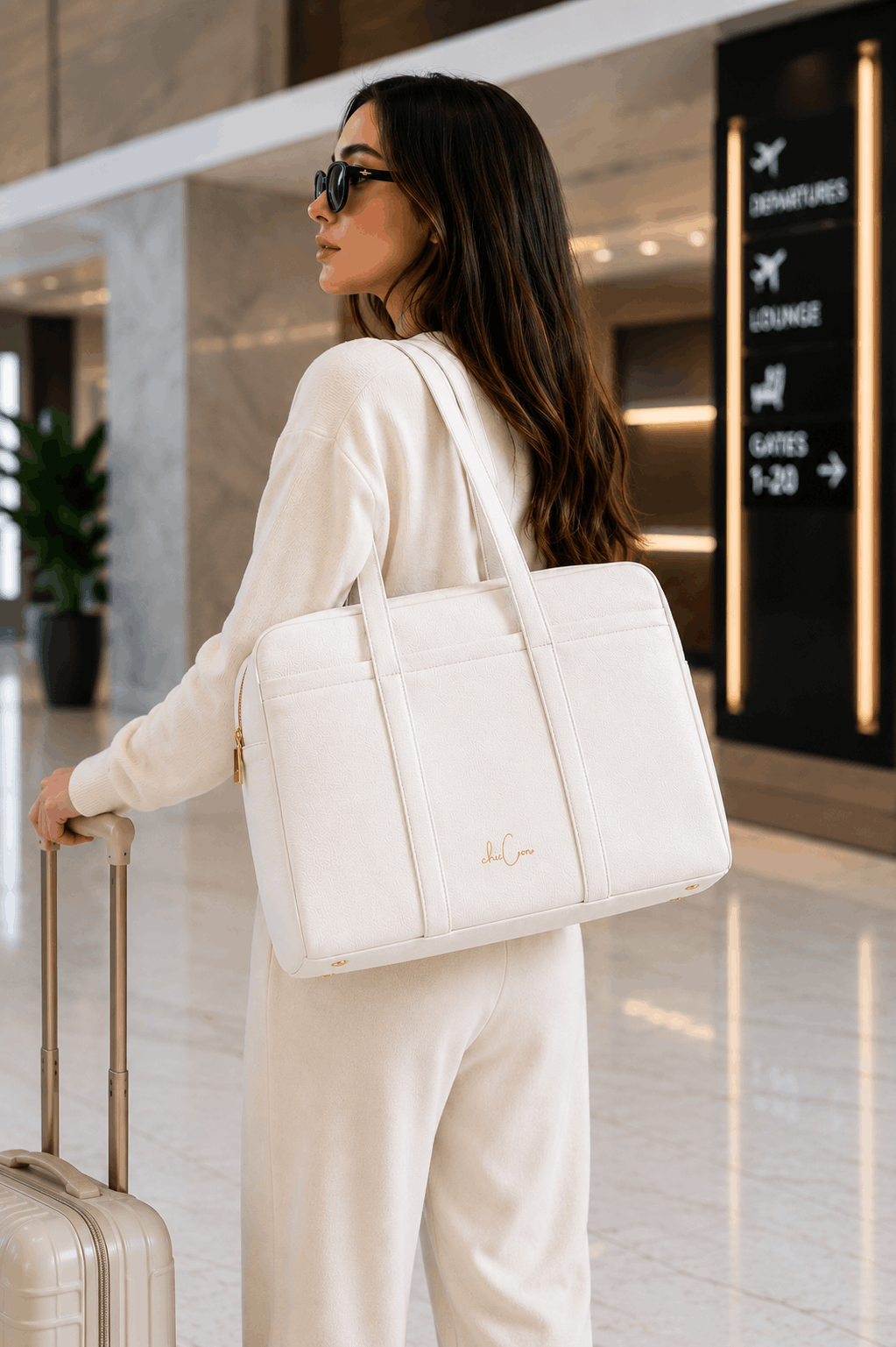 ChicCuero Zariya Office Tote - White