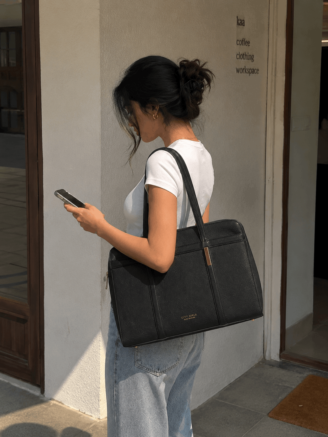 ChicCuero Zariya Office Tote - Black